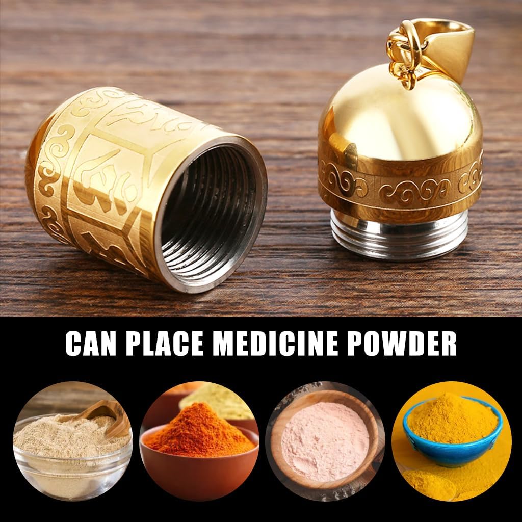 SANNIDHI Pill Case Capsule Necklace for Men Gold Titanium Steel Ash Pendant Necklace for Women Engraved Openable Empty Medicine Necklace Gift SANNIDHI Pill Case Capsule Necklace for Men Gold Titanium Steel Ash Pendant Necklace for Women Engraved Openable Empty Medicine Necklace Gift